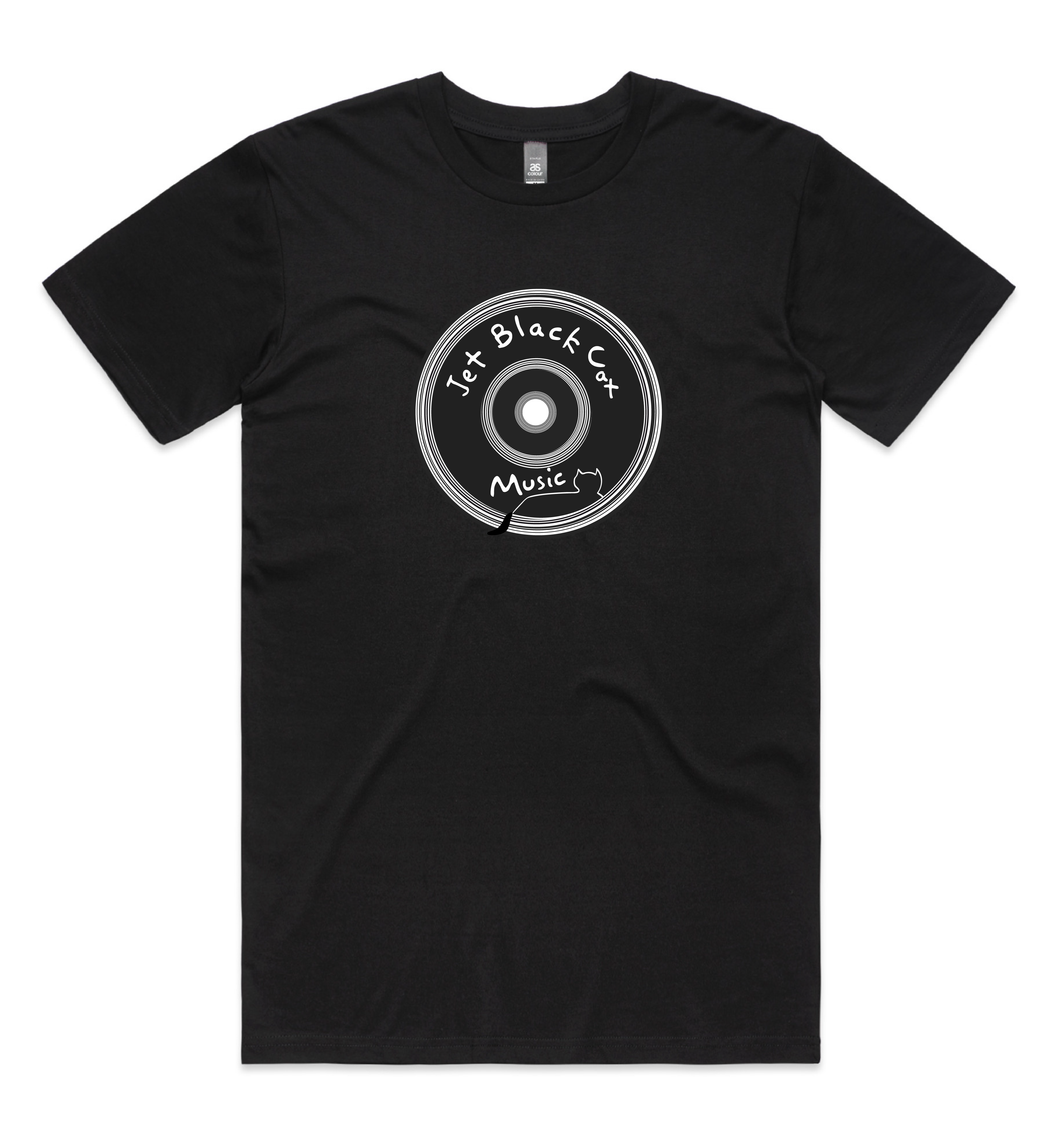 Unisex Staple tee in Black with white JBC logo